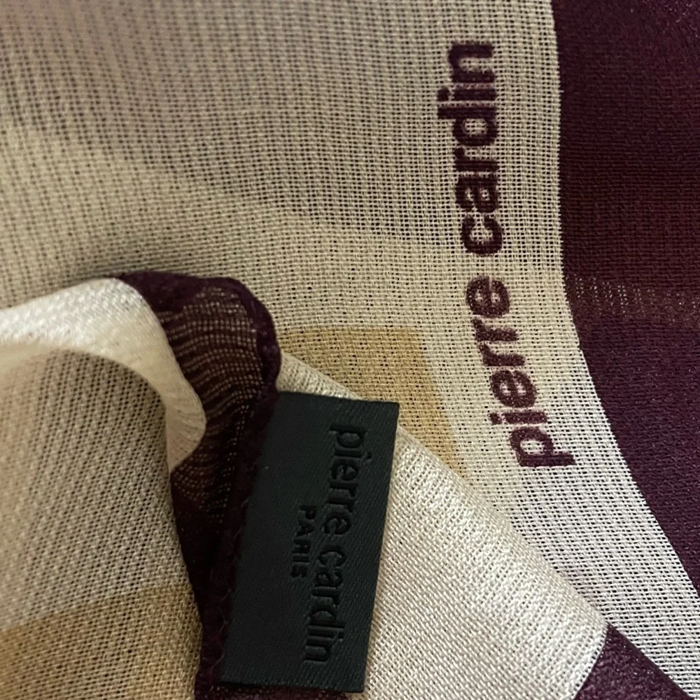 Huge Pierre Cardin Scarf Geometric Print 20 In by 70 In Excellent Condition